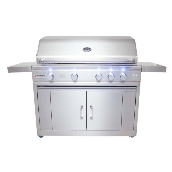 RCS Cutlass Pro 42 Inch Propane Grill w/ Ceramic Briquette Tray Flame Tamers - RON42BLPCK