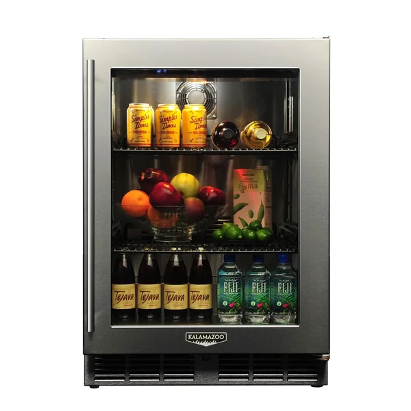 Kalamazoo Signature 24 Inch Outdoor Refrigerator - Glass Door - Right Hinge - K-HP24RO-4-3R-S4