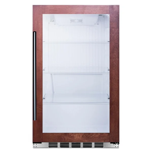 Summit Commercial 19-Inch 3.1 Cu. Ft. Shallow Depth Outdoor Rated Beverage Cooler - Stainless Steel Cabinet / Custom Panel Ready - SPR489OSCSSPNR