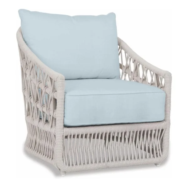 Dana Woven Rope Club Chair in Natural/Canvas Skyline by Sunset West