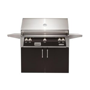 Alfresco ALXE 42-Inch Freestanding Propane Grill With Rotisserie in Jet Black Matte - ALXE-42C-LP-SM9005