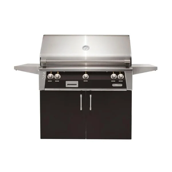 Alfresco ALXE 42-Inch Freestanding Natural Gas Grill With Sear Zone And Rotisserie in Jet Black Matte - ALXE-42SZC-NG-SM9005
