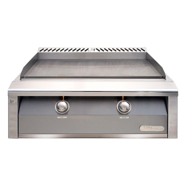 Alfresco 30-Inch Freestanding Natural Gas Griddle with Cart in Signal Gray - AXE-30GTC-NG-S7004