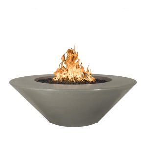 Cazo 48 Inch Round GFRC Propane Fire Pit w/ Glow Plug in Ash by The Outdoor Plus