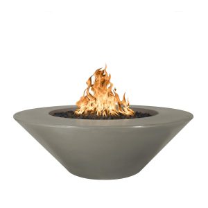 Cazo 48 Inch Round GFRC Propane Fire Pit in Ash by The Outdoor Plus