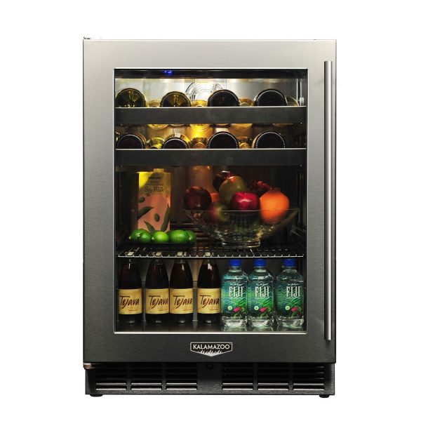 Kalamazoo Signature 24 Inch Outdoor Beverage Center - Left Hinge - Lock - Marine-Grade - K-HP24BO-4-3LL-M6