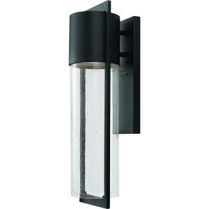 Hinkley Lighting Shelter One Light 21-Inch Dark Sky Outdoor Wall Light - Black - 1324BK