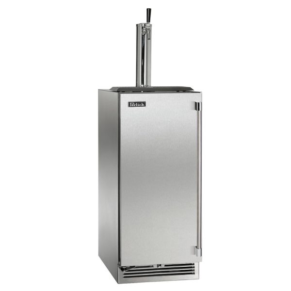 Perlick 15-Inch Signature Series Stainless Steel Outdoor Beverage Dispenser - Left Hinged - HP15TO-4-1L-1