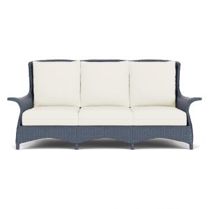 Mandalay Lloyd Loom Sofa in Denim Blue/Sailcloth Salt by Lloyd Flanders