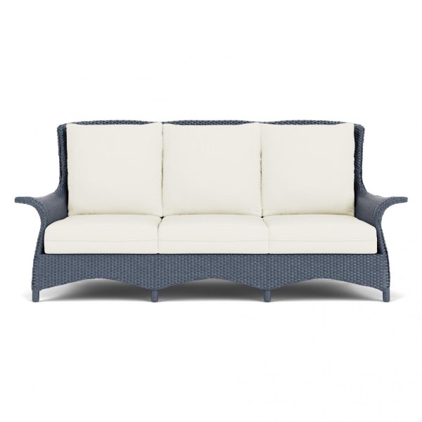 Mandalay Lloyd Loom Sofa in Denim Blue/Sailcloth Salt by Lloyd Flanders
