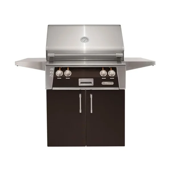 Alfresco ALXE 30-Inch Freestanding Natural Gas Grill With Sear Zone And Rotisserie in Jet Black Matte - ALXE-30SZC-NG-SM9005