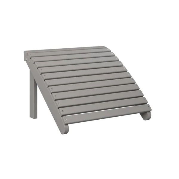Recycled Plastic Adirondack Ottoman in Light Gray by Berlin Gardens
