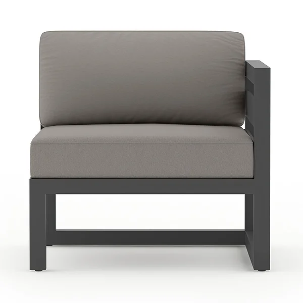 Misty Cove Aluminum Right Arm Section in Slate/Canvas Charcoal by Lakeview Outdoor Designs