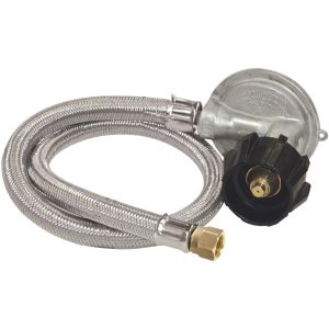 Bayou Classic 36 Inch Stainless Braided Hose With Low Pressure Regulator M5LPH