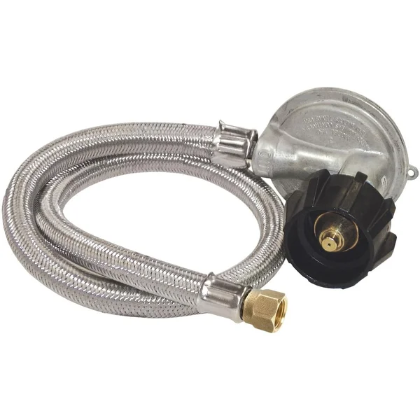 Bayou Classic 36 Inch Stainless Braided Hose With Low Pressure Regulator M5LPH