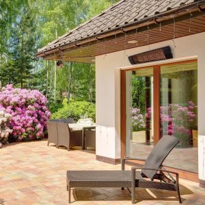 Eurofase Mason Series 39 Inch 2000 Watt Single Element Marine Grade 480V Electric Patio Heater in Black - EF20480B3