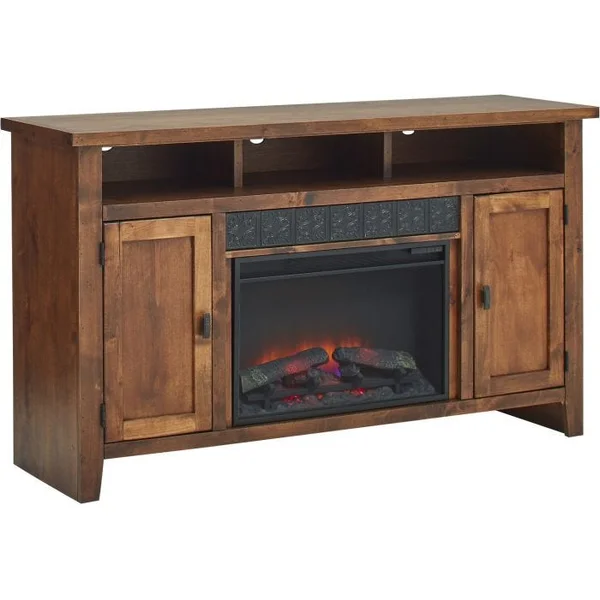 Alder Grove Electric Fireplace 63" Console - Fruitwood
