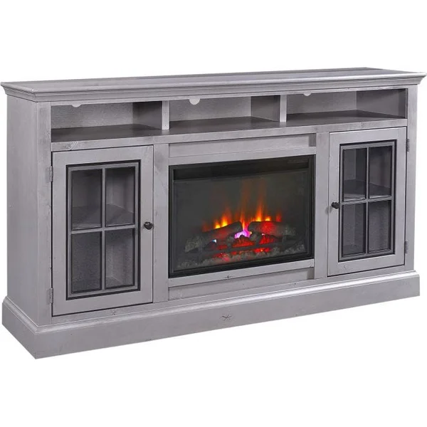 Churchill Electric Fireplace 70" Highboy Console - Smoke Grey