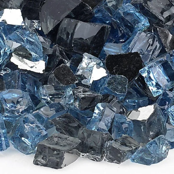 BBQGuys Signature 1/2-Inch Maui Breeze Reflective Fire Glass - 10 Pounds