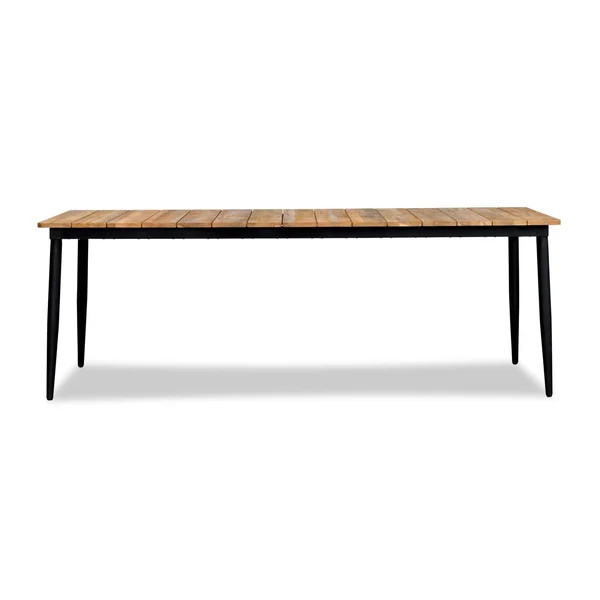 Wood Grove 87 Inch Aluminum Dining Table by Lakeview Outdoor Designs