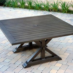 Brooklyn 60 Inch Aluminum Dining Table by Darlee