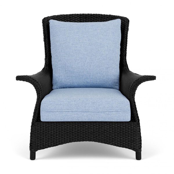 Mandalay Lloyd Loom Club Chair in Ebony/Demo Skyway by Lloyd Flanders