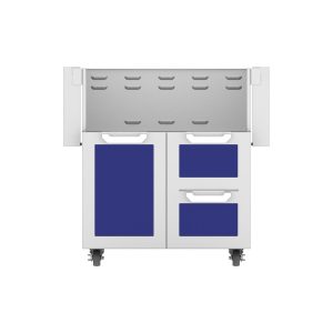 Hestan Double Drawer And Door Tower Cart For 30-Inch Gas Grill - Prince - GCR30-BU