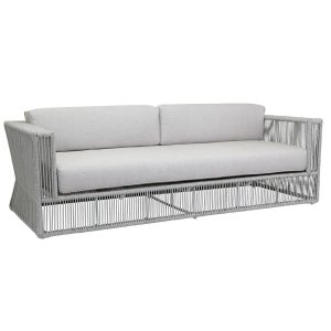 Miami Woven Rope Sofa in Silver/Echo Ash by Sunset West