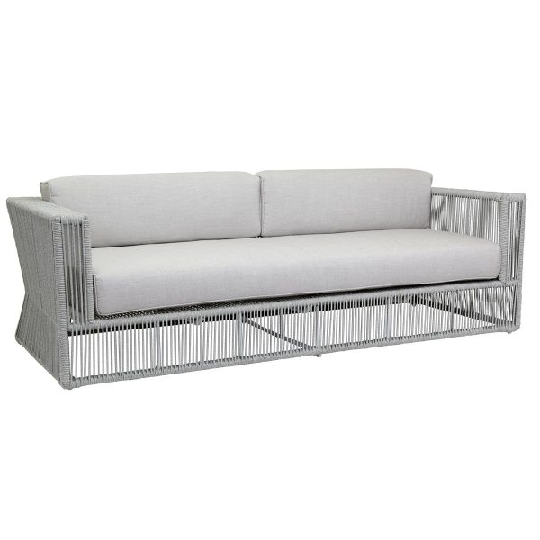 Miami Woven Rope Sofa in Silver/Echo Ash by Sunset West