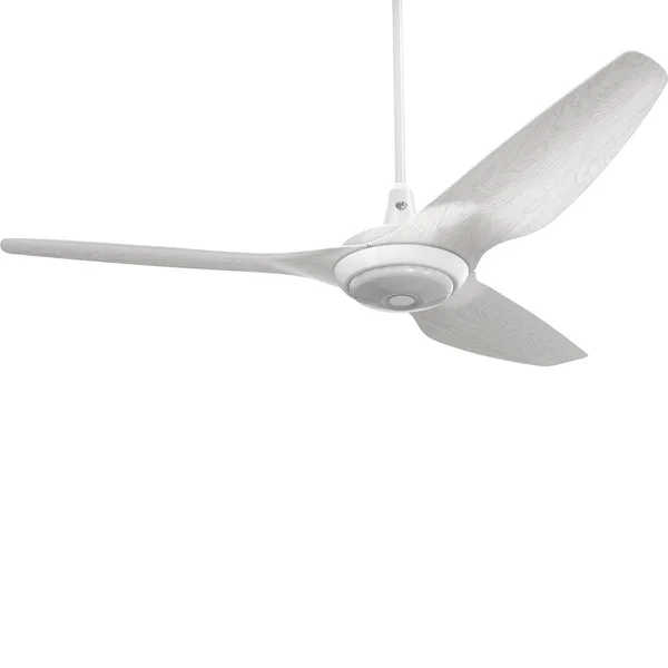 Big Ass Fans 60-Inch Haiku Ceiling Fan Universal Mount W/32-Inch Downrod & Downlight in White/Driftwood - MK-HK4-052506A259F772G10I32S2