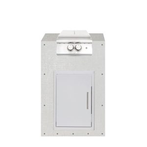 BBQGuys Signature 24-Inch Ready for Finish Outdoor Kitchen Module w/ Blaze LTE Natural Gas Power Burner & Single Access Door
