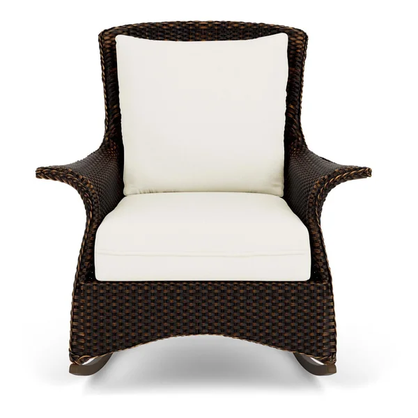 Mandalay Lloyd Loom Rocking Club Chair in Mink/Sailcloth Salt by Lloyd Flanders