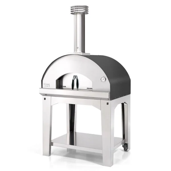 Fontana Forni Mangiafuoco Wood-Fired Pizza Oven On Cart - Anthracite - FTMF-A
