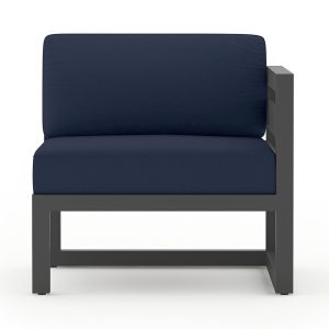 Misty Cove Aluminum Right Arm Section in Slate/Spectrum Indigo by Lakeview Outdoor Designs