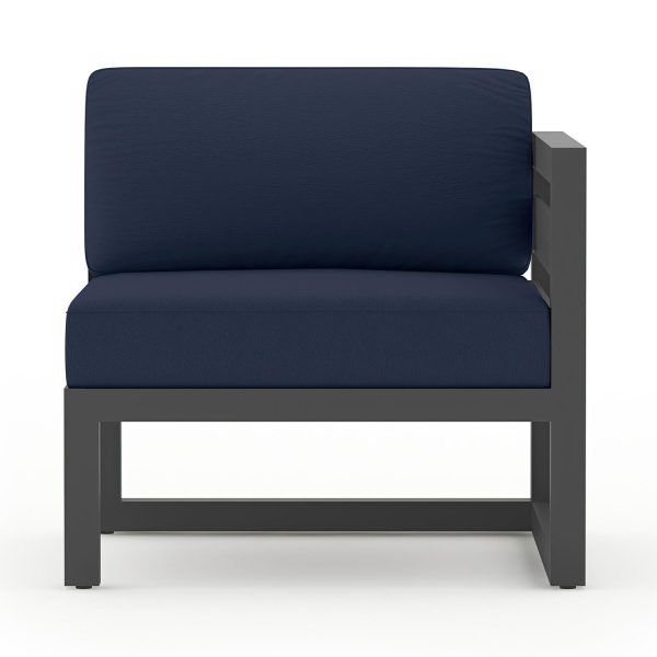 Misty Cove Aluminum Right Arm Section in Slate/Spectrum Indigo by Lakeview Outdoor Designs