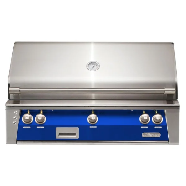 Alfresco ALXE 42-Inch Built-In Natural Gas Grill With Rotisserie in Ultramarine Blue - ALXE-42-NG-S5002