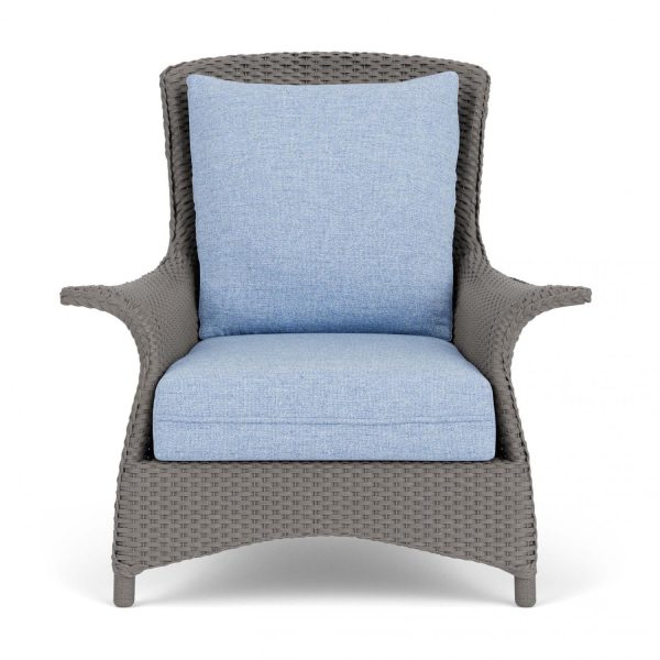 Mandalay Lloyd Loom Club Chair in Pewter/Demo Skyway by Lloyd Flanders