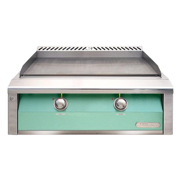 Alfresco 30-Inch Freestanding Propane Griddle with Cart in Light Green - AXE-30GTC-LP-S6027