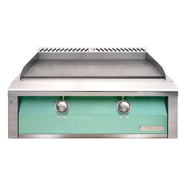 Alfresco 30-Inch Freestanding Propane Griddle with Cart in Light Green - AXE-30GTC-LP-S6027