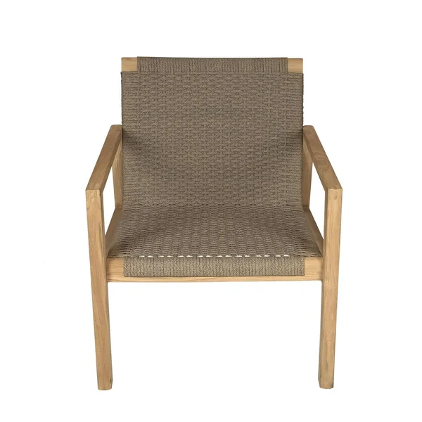 Admiral Teak Club Chair in Brown Sand Rope by Royal Teak Collection