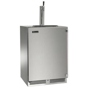 Perlick 24-Inch C-Series Single Tap Stainless Steel Outdoor Beverage Dispenser - Left Hinged w/ Door Lock - HC24TO-4-1LL-1