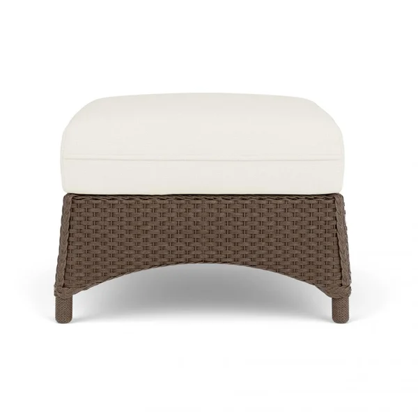 Mandalay Lloyd Loom Ottoman in Bark/Sailcloth Salt by Lloyd Flanders