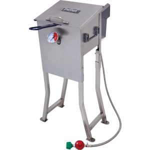 Bayou Classic 2.5 Gallon Stainless Steel Propane Gas Fryer With Stainless Steel Basket