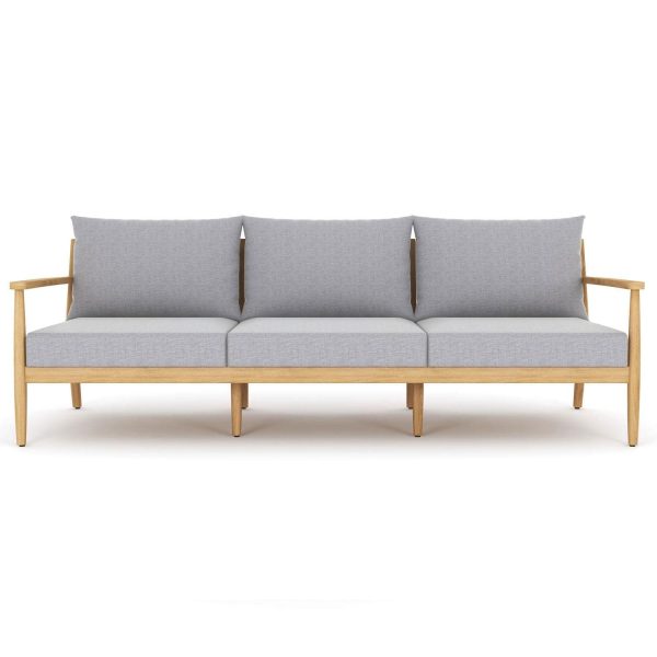 Palma Teak 3 Person Sofa W/ Granite Cushions by Royal Teak Collection