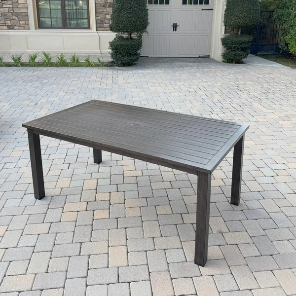 Atlantis 70-in Walnut Aluminum Dining Table by Darlee