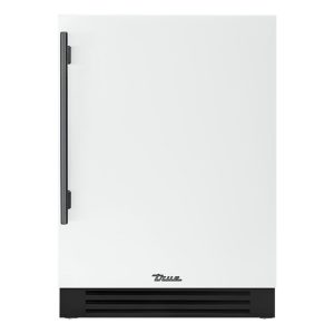 True 24 Inch 4.2 Cu. Ft. Right Hinge Outdoor Freezer - Matte White w/ Pewter Handles - TUF-24-R-OP-C~DSK-030-H05