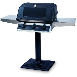 MHP WHRG4DD Hybrid Propane Gas Grill W/ SearMagic Grids On Bolt Down Post