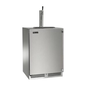 Perlick 24-Inch Signature Series Marine & Coastal Series Stainless Steel Single Tap Outdoor Beverage Dispenser - Left Hinge - HP24TM-4-1L-1