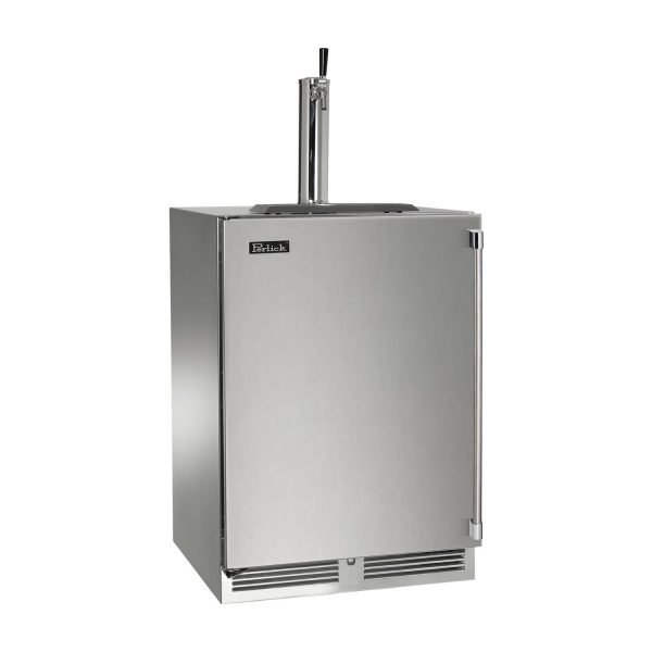 Perlick 24-Inch Signature Series Marine & Coastal Series Stainless Steel Single Tap Outdoor Beverage Dispenser - Left Hinge - HP24TM-4-1L-1