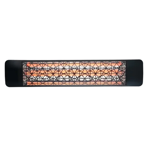 Eurofase Plug-In Astra Series 39-Inch 1500 Watt Single Element 120V Electric Infrared Patio Heater In Black - EF15120B4